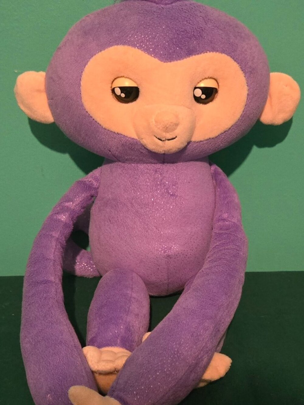 WowWee Kiki Fingerlings Glitter Monkey Interactive Baby Pet 18” Tested & Working